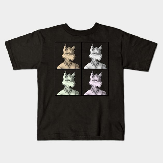 Handsome Wolf.3 Kids T-Shirt by GRAY_Nova